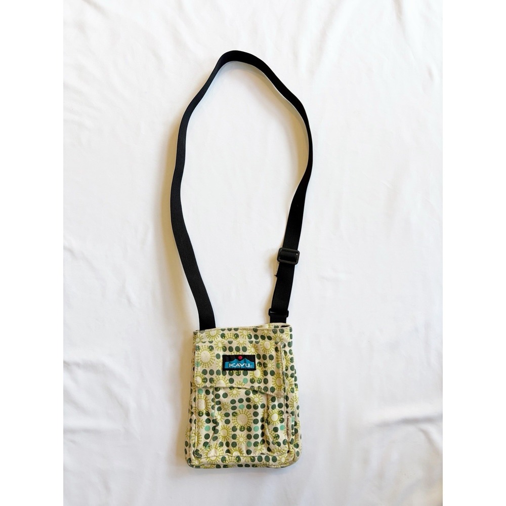 Kavu Keeper Crossbody Purse Bag Adjustable Strap - Yellow Green Blue